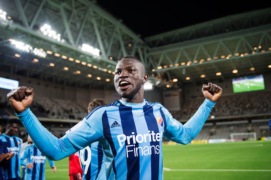 Djurgårdens Omar Colley jublar