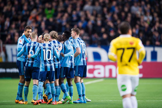 Djurgårdens spelare jublar