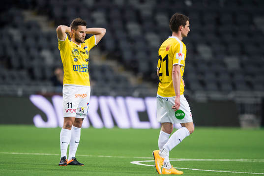 Falkenbergs Johannes Vall och Thomas Juel-Nielsen deppar