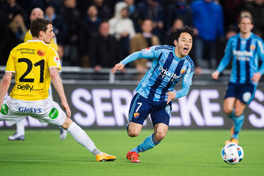 Falkenbergs Thomas Juel-Nielsen och Djurgårdens Seon-Min