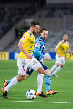Falkenbergs Johannes Vall och Djurgårdens Kevin Walker