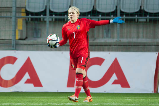 Sveriges målvakt Emma Holmgren
