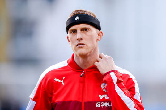 Helsingborgs Peter Larsson före fotbollsmatchen i