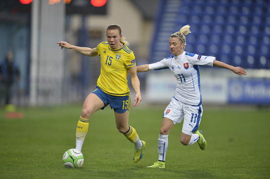 Sveriges Jessica Samuelsson och Slovakiens Patricia Hmirova
