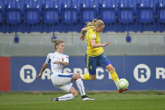 Sveriges Jonna Andersson och Slovakiens Dominika Kolenickova