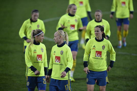 Sveriges Olivia Schough, Caroline Seger och Lotta Schelin