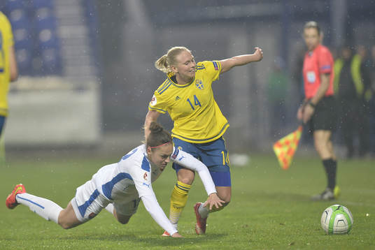 Sveriges Jonna Andersson och Slovakiens Zdenka Horesova