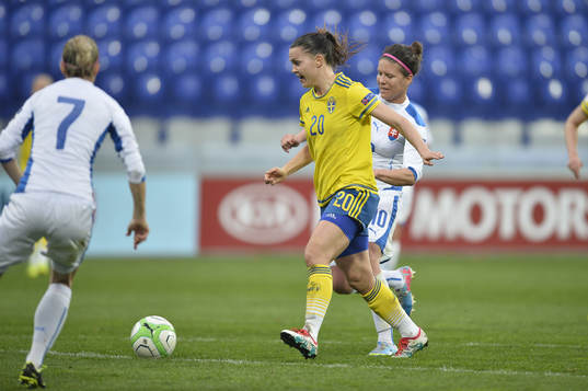Sveriges Emilia Appelquist och Slovakiens Lucia Ondrusova