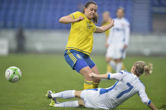 Sveriges Emilia Applequist och Slovakiens Patricia
