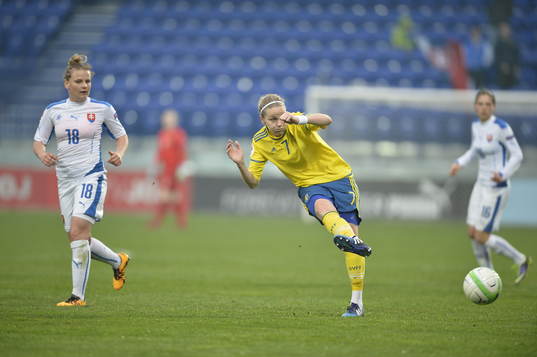 Sveriges Lisa Dahlkvist och Slovakiens Dominika Skorvankova