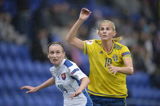 Sveriges Sofia Jakobsson och Slovakiens Petra Zdechovanova