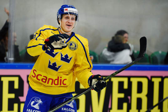 Sveriges Marcus Sörensen jublar