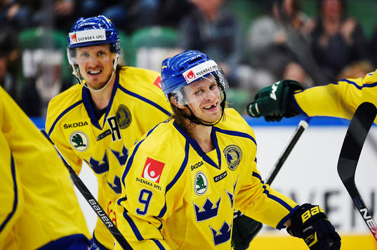 Sveriges Mattias Tedenby jublar