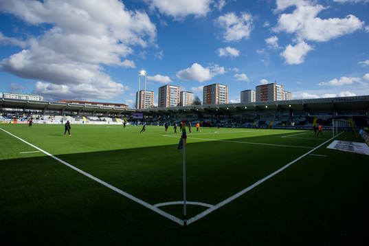 Vy över Bravida Arena innan fotbollsmatchen i Allsvenskan