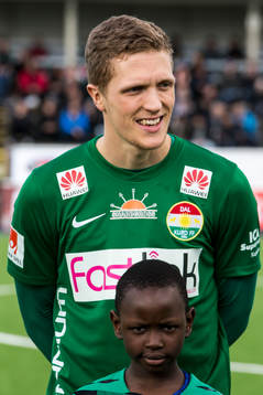 Dalkurds Alexander Ekblad  i fotbollsmatchen i superettan