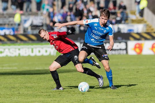 Trelleborgs Mattias Håkansson och Halmstads Marcus
