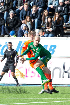 Dalkurds Henrik Löfkvist  i fotbollsmatchen i superettan