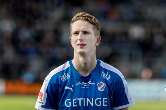Halmstads Andreas Bengtsson före fotbollsmatchen i