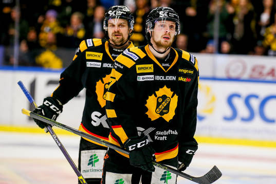 Skellefteås målskyttar Martin Lundberg och Janne Pesonen