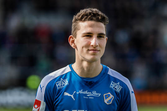 Halmstads Adnan Kojic före fotbollsmatchen i Superettan