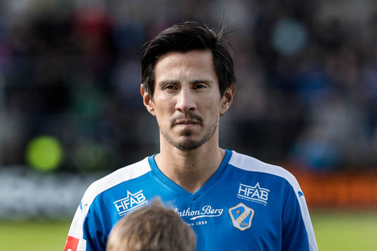 Halmstads Antonio Rojas före fotbollsmatchen i Superettan