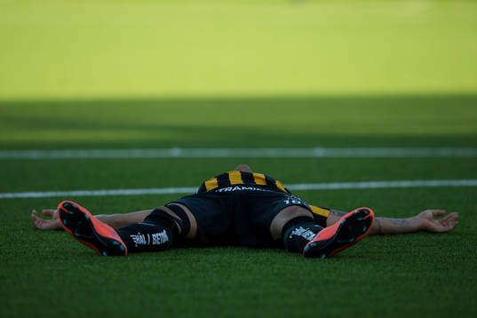 Häckens Paulo de Oliveira liggande