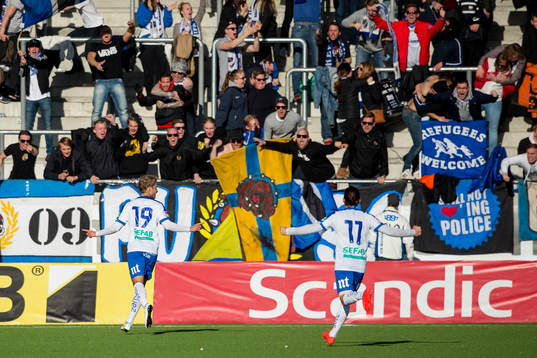 Norrköpings Sebastian Andersson  jublar