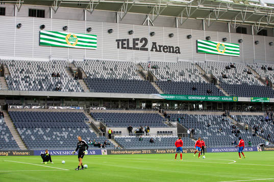 Helsingborgs spelare värmer upp