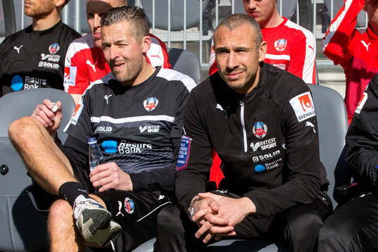 Helsingborgs målvaktstränare Daniel Andersson och manager