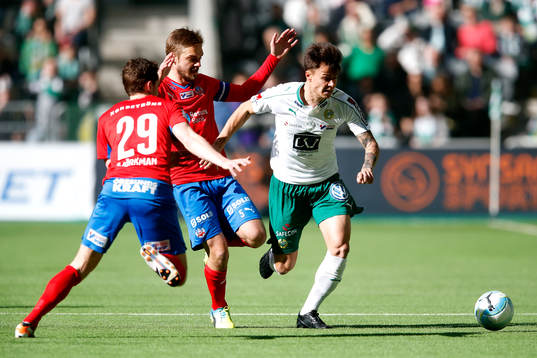 Helsingborgs Jesper Björkman och Johan Mårtensson och