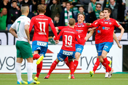 Helsingborgs Carl Johansson jublar