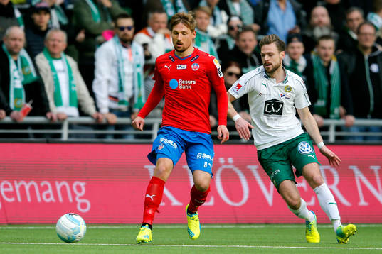 Helsingborgs Martin Christensen och Hammarbys Arnor Smarason