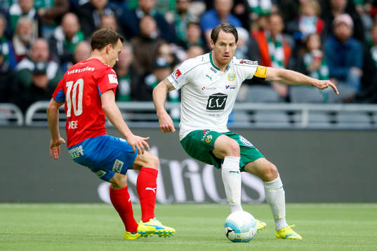 Helsingborgs Anton Wede och Hammarbys Johan Persson