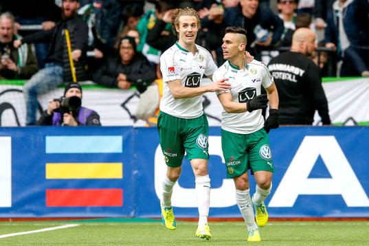 Hammarbys Fredrik Torsteinbö och Alexssander Medeiros de