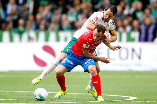 Helsingborgs Anton Wede och Hammarbys Johan Persson