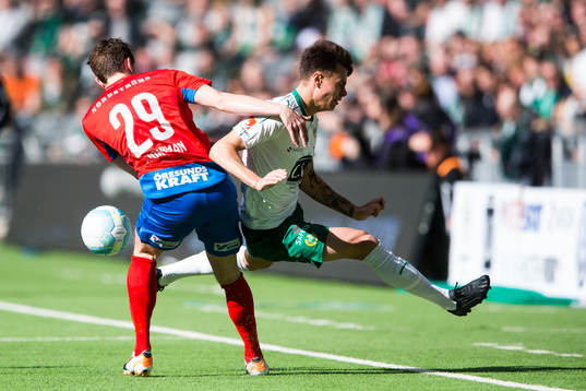 Helsingborgs Jesper Björkman och Hammarbys Melker Hallberg