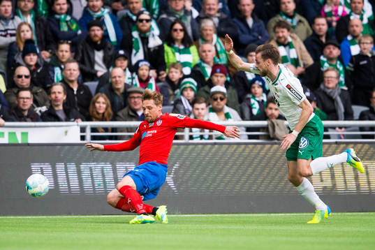 Helsingborgs Martin Christensen och Hammarbys Arnor Smarason