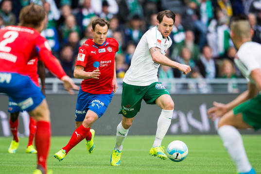 Helsingborgs Anton Wede och Hammarbys Johan Persson
