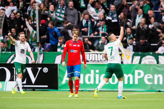 Hammarbys Melker Hallberg och Alexssander Medeiros de