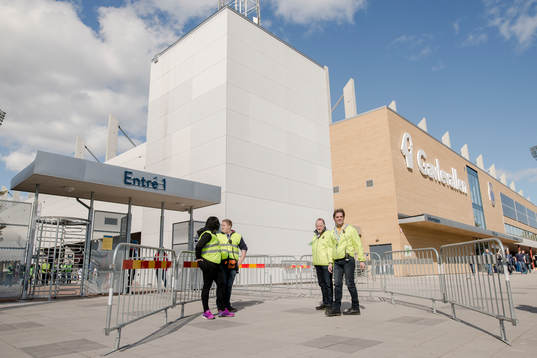 Entren till Gavlevallen före fotbollsmatchen i Allsvenskan