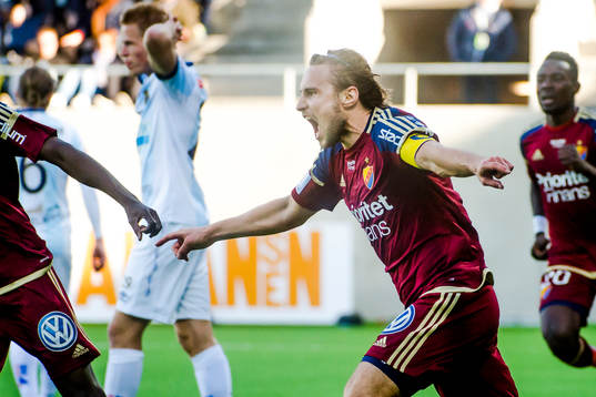 Djurgårdens Kevin Walker jublar