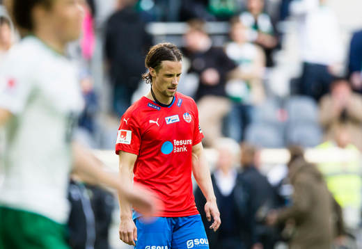 Helsingborgs Linus Hallenius ser deppig ut