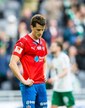 Helsingborgs Jesper Björkman ser deppig ut