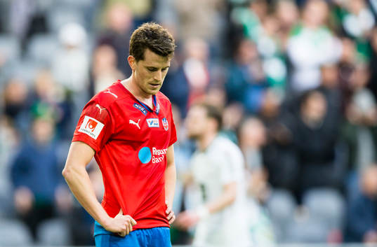 Helsingborgs Jesper Björkman ser deppig ut