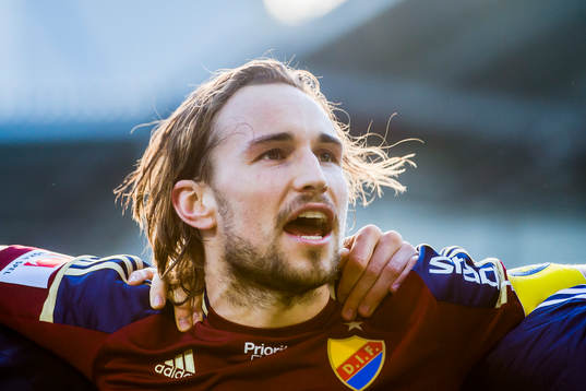 Djurgårdens Kevin Walker jublar