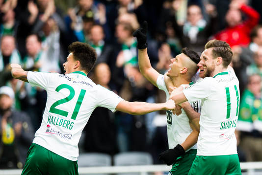 Hammarbys Alexssander Medeiros de Azeredo gör 3-1 och