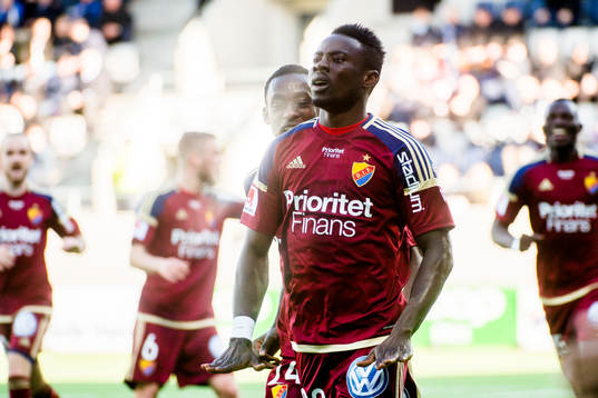 Djurgårdens Sam Johnson jublar