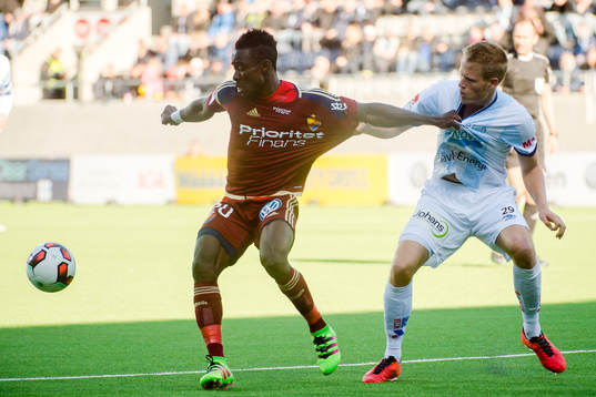 Djurgårdens Sam Johnson och Gefles Martin Rauschenberg