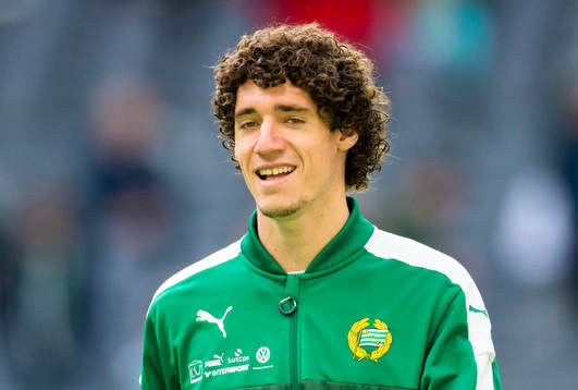Hammarbys Romulo Cabral Pereira Pinto på uppvärmningen