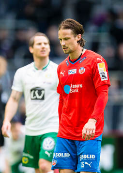 Helsingborgs Linus Hallenius ser deppig ut